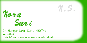 nora suri business card